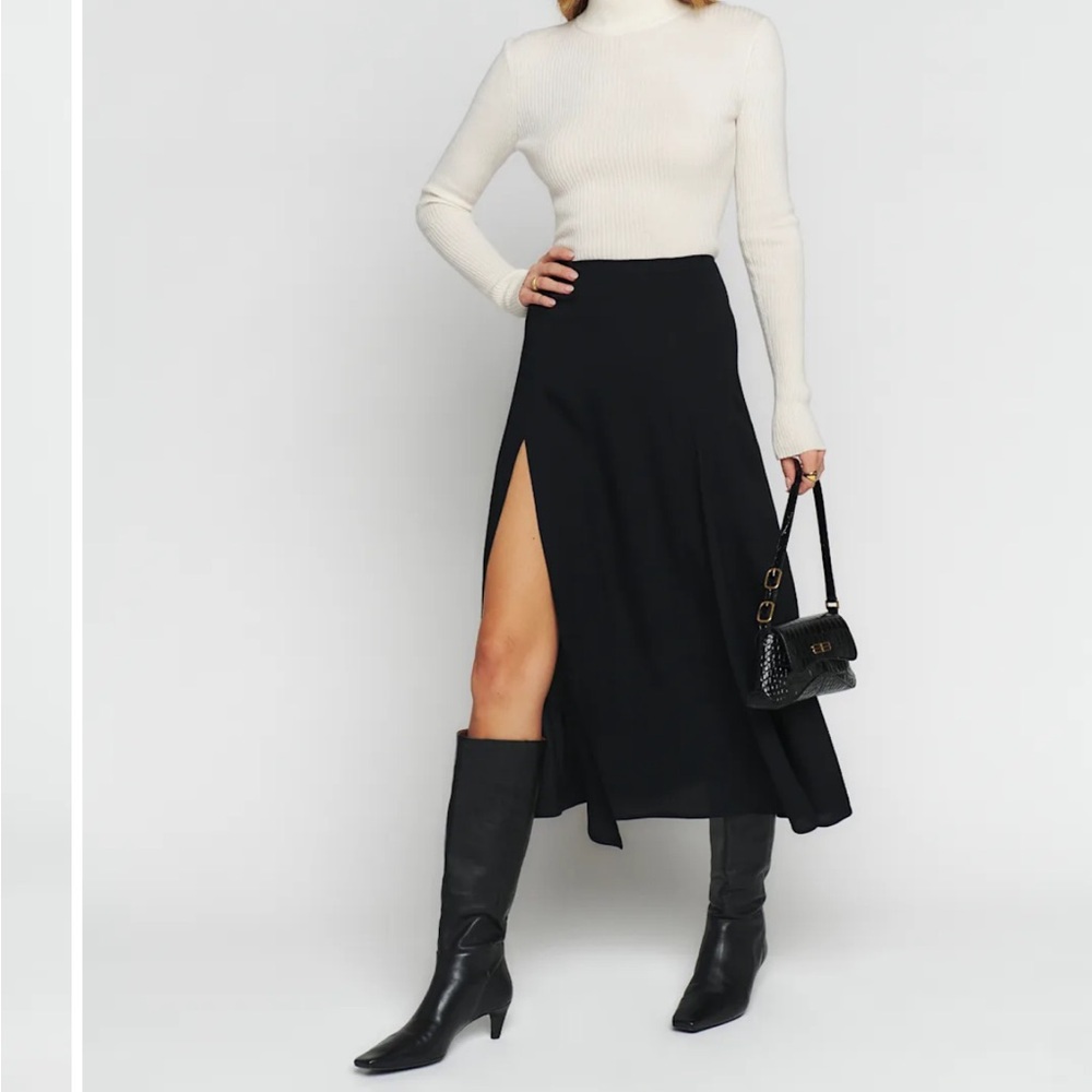Reformation Zoe Skirt Black - Size 0